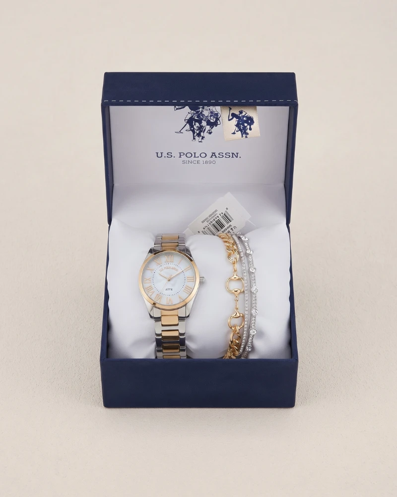 U.S. Polo Assn. Women's Quartz Watch Gift Set