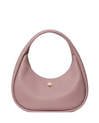 Kayla Pebbled Leather Crescent Shoulder Bag