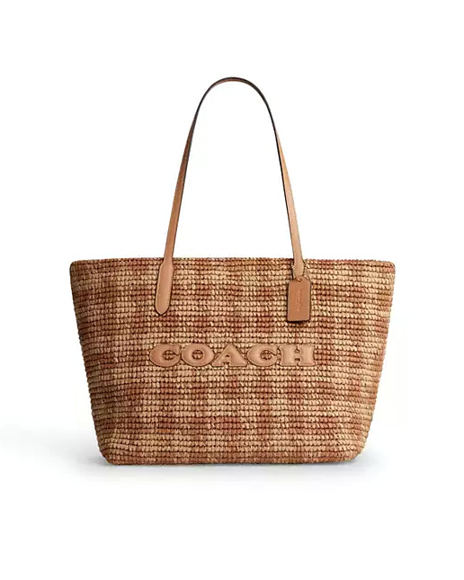 City Tote Bag With Gingham Print